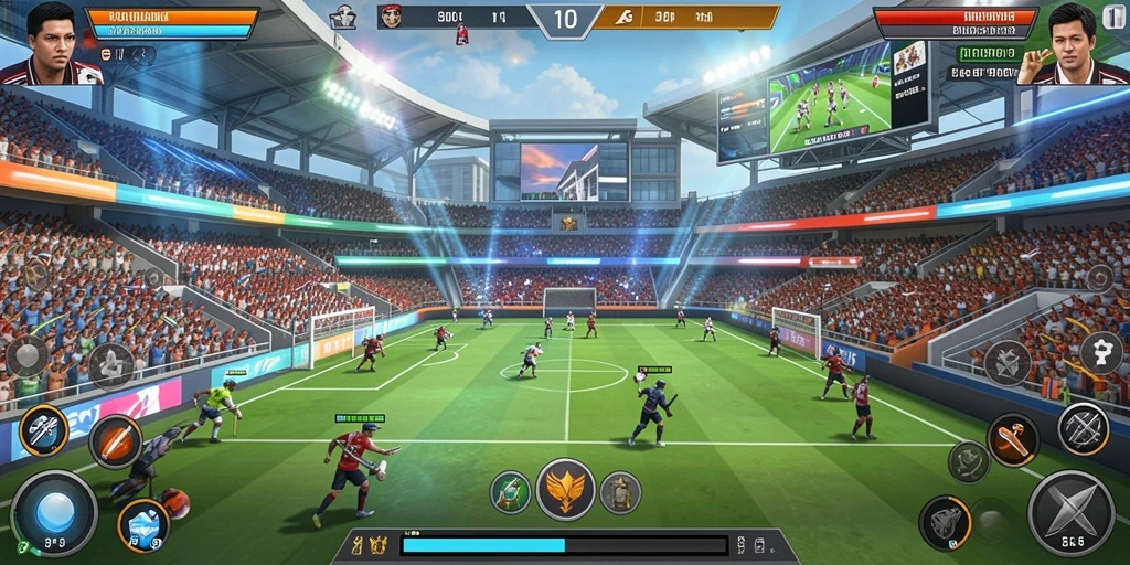 Fitur kompetisi multiplayer yang mendebarkan.